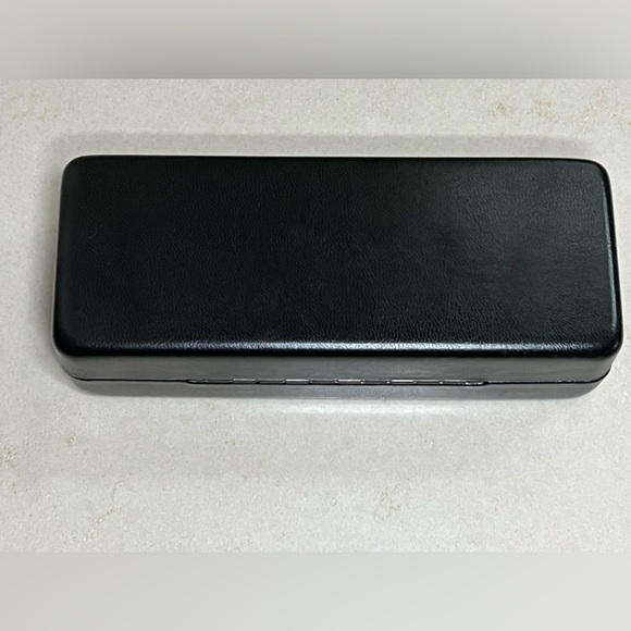 🕶️🐑 💋 LAMB Black Large Sunglasses Eyeglasses Hard Clamshell Leather Case - Picture 12 of 16